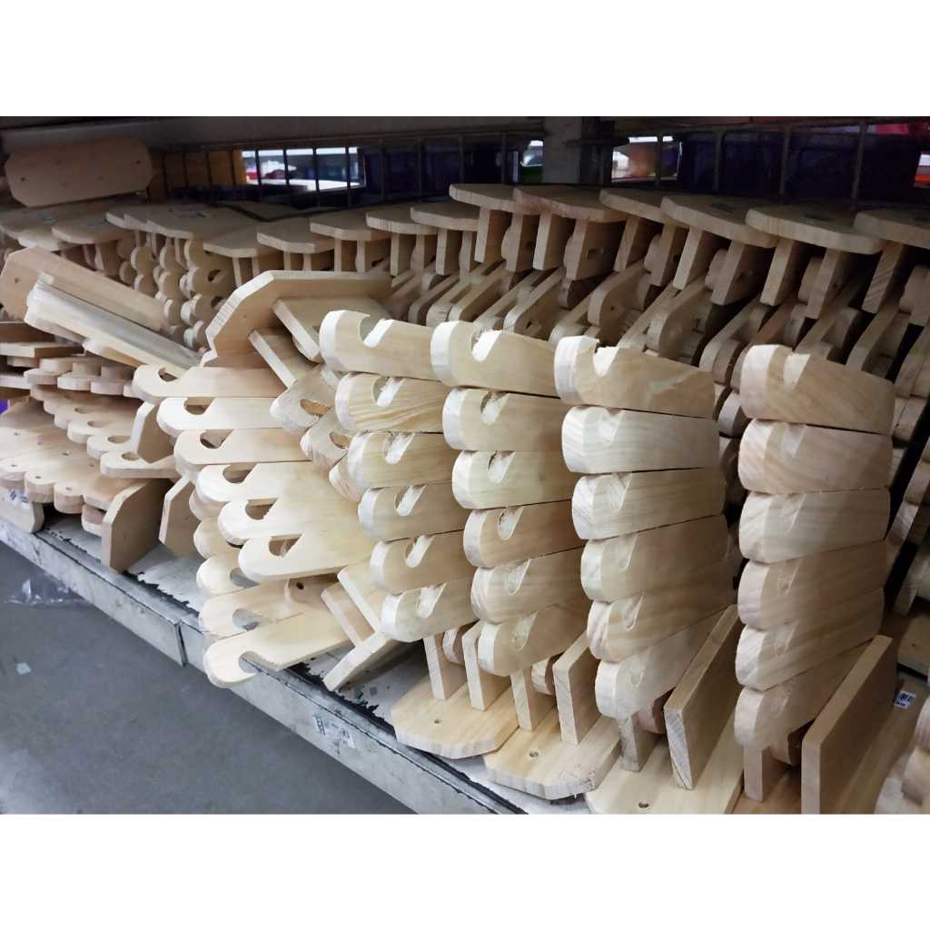 Gantungan Pakaian Hanger Isi 6 Pengait Minimalis Kayu | Gantungan Jemuran | Pengait Hanger Pakaian |