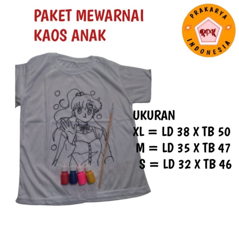 melukis kaos anak paket kerajinan tangan