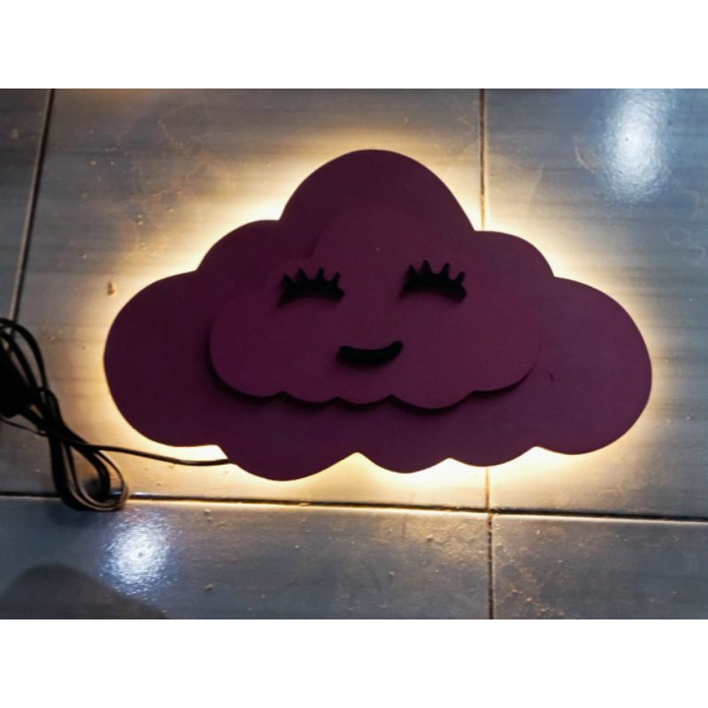 Lampu tidur awan, Lampu aesthetic, hiasan dinding, Lampu hias kamar tidur