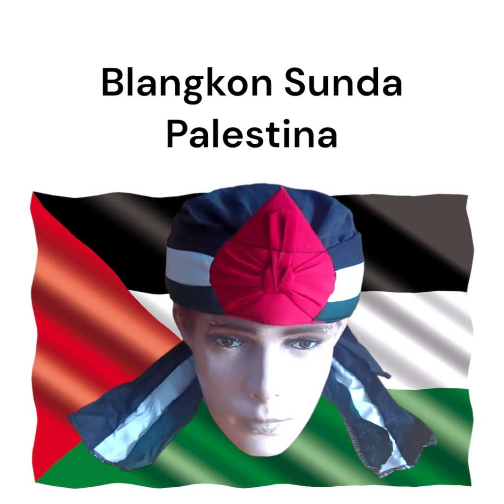 Blangkon Sunda Dewasa Palestina Ikat Kepala Sunda