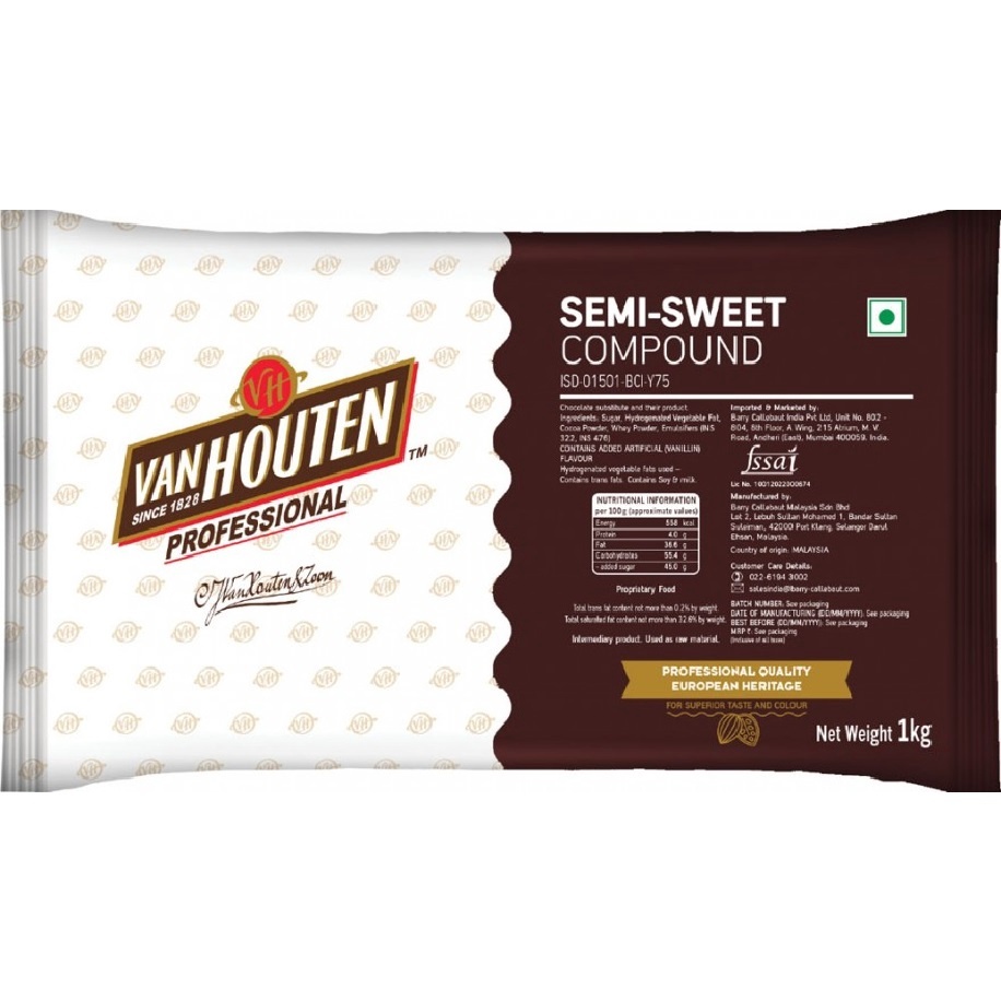 

Van Houten Chocolate Compound Intense Dark 1kg Cokelat Batang Coklat (Dapat 3)