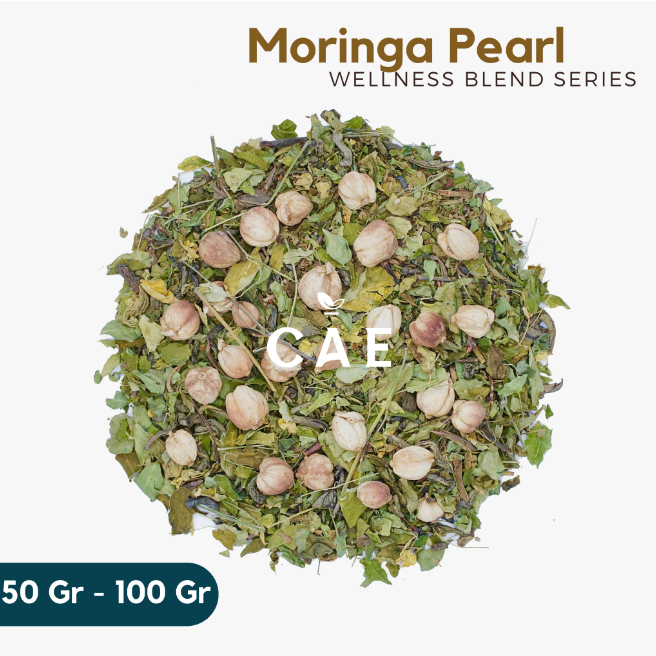 

MORINGA PEARL | Herbal Tea Blend Green Tea Moringa Cardamom Peppermint Premium 50 Gram - 100 Gram