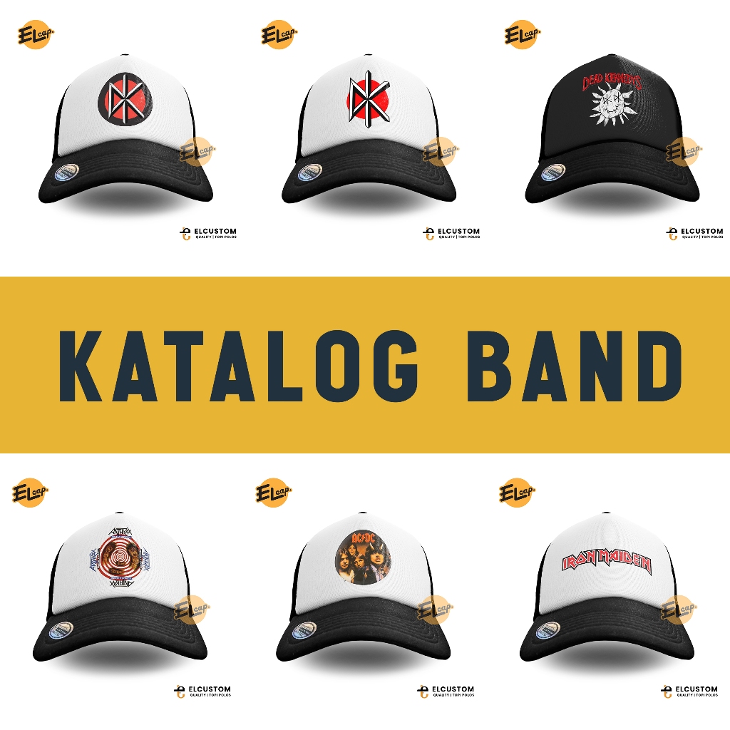 Topi Black Sabbath / Bad Religion / BMTH /  Antrax / ACDC / Topi Band / Topi Distro / Topi Trucker /