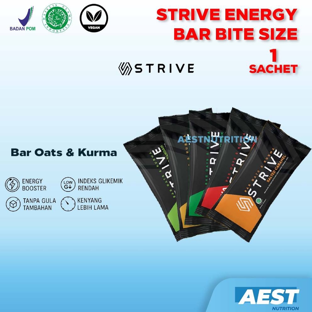 

(ORIGINAL) STRIVE Energy Bar Bite Size 20 gr