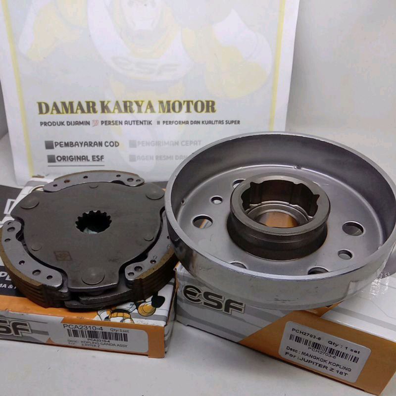 KAMPAS KOPLING GANDA SET VEGA R NEW / JUPITER Z BURHAN ESF