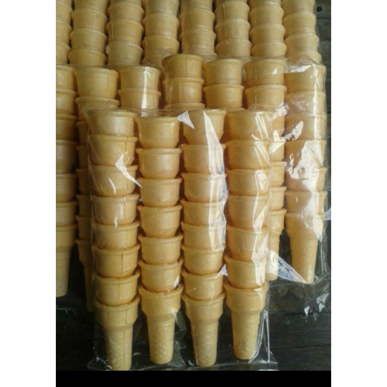 

❤[PROMO ⚡ALE!!!]❤ cone McD tanggung/contong es krim isi 10pcs