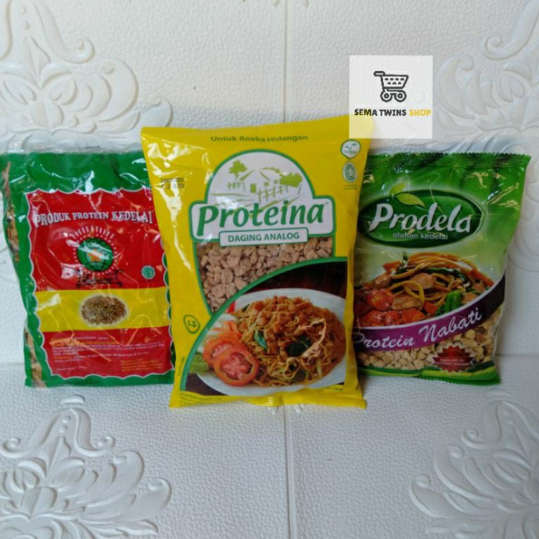 

✔️Splash⚡ PROTEINA Daging Nabati 250gr / Prodela Ruhuey Cap tiga bintang Daging Analog Vegan Food