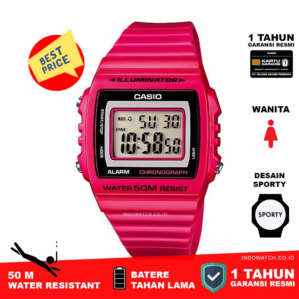Casio W-215H-4AV w215 w 215 jam tangan original garansi resmi