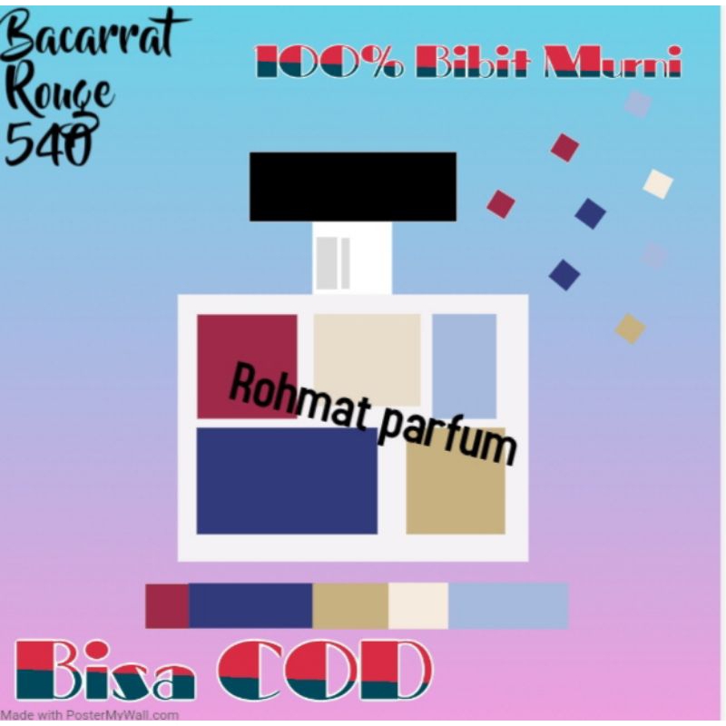 PARFUM BIBIT Sarah Jessica Lovely -  Bacarrat Rouge 540  10ml  / 30ml Full Bibit murni 100% GRADE A 