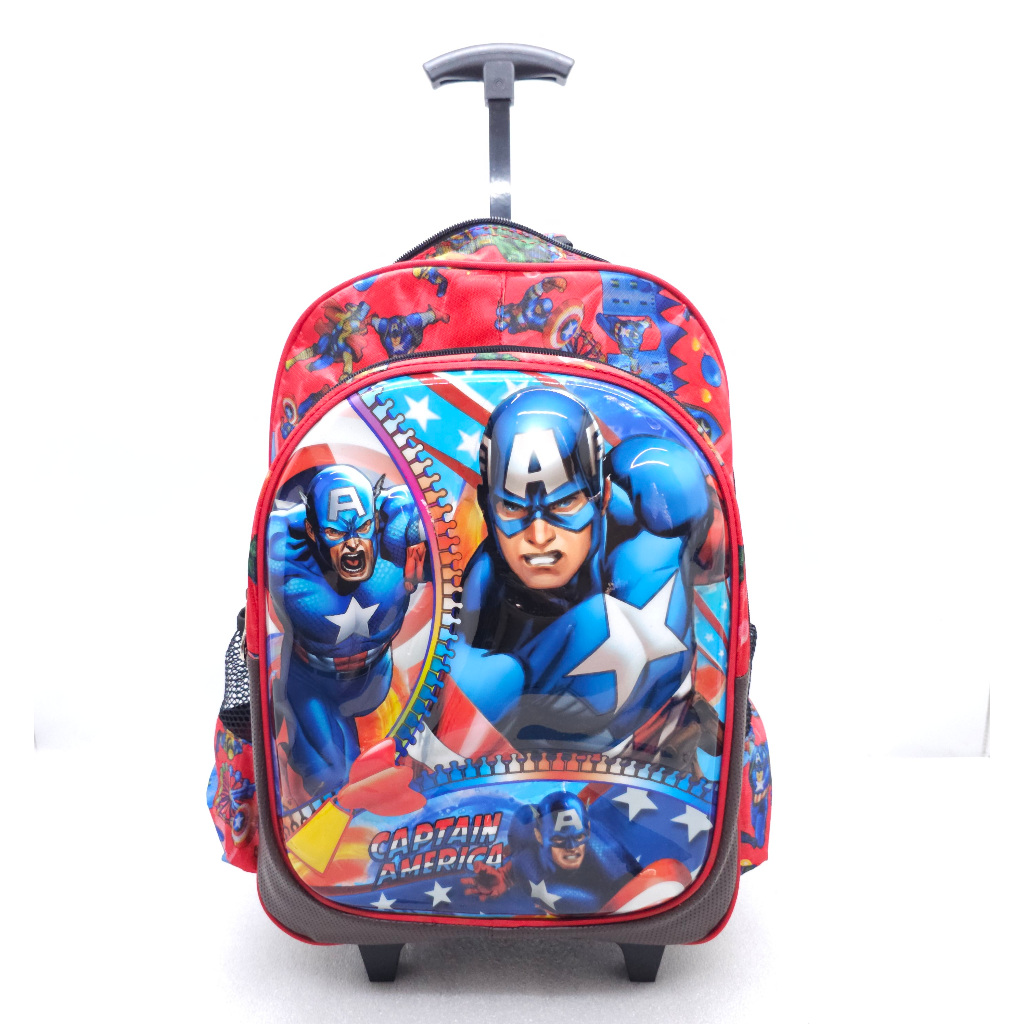 Trolley Anak Laki-Laki Karakter Supehero 16 INCHI 2 RUANG KOKOH KUAT MURAH BARU BESAR / Tas Roda Ana