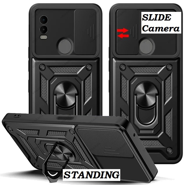 2024 Case BARU Hardcase Transformer + RING Stand NOKIA C31 C21+ Casing Case Armor Standing Hard Cove