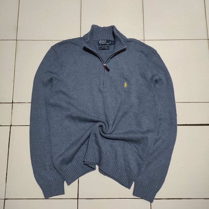 Halfzip Polo Ralph Lauren Knitwear Rajut Sweater Pullover Second