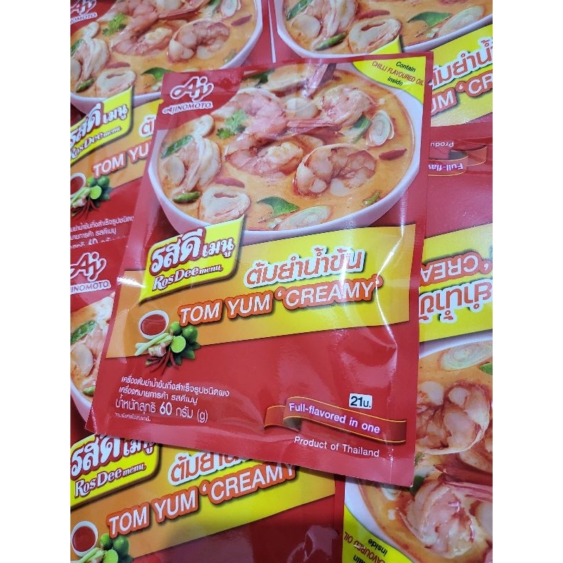 

Ajinomoto Tom Yum Creamy Powder Rosdee Menu Thailand Bumbu Tomyum