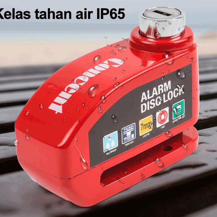 Paling Laris Kunci gembok pengaman alarm cakram disc lock motor Gembok Cakram Alarm Disc Lock Kunci 