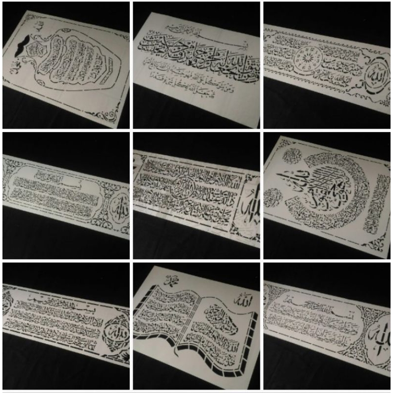 StenciL / MaL Kaligrafi  #03 (Banyak Pilihan Motifnya)