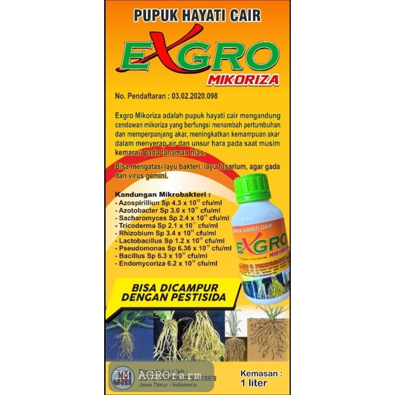 pupuk hayati cair EXGRO Micoriza 1 lt