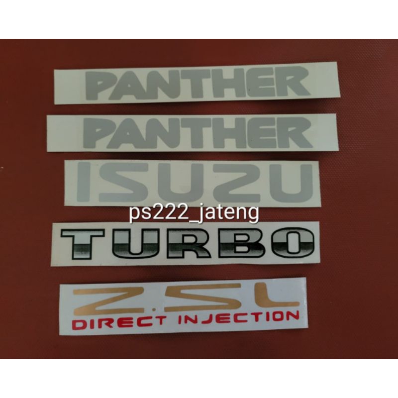 Stiker stiker tulisan isuzu Panther lama kotak/sticker tulisan panther lama