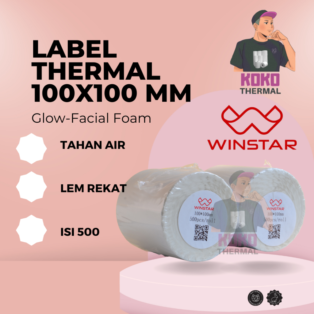 

Label Stiker Thermal 100x100 mm 500pcs