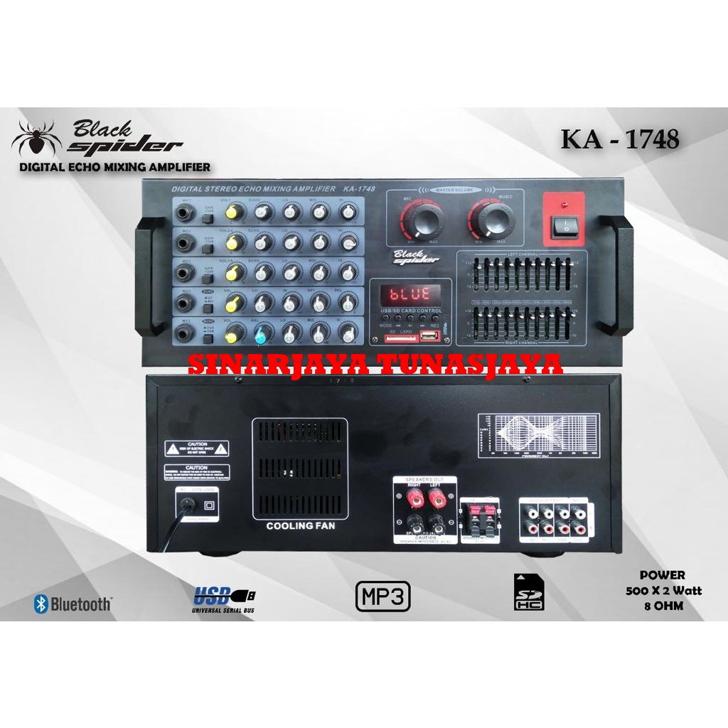 AMPLIFIER KAROEKE BLACKSPIDER KA 1748 AMPLI KA1748
