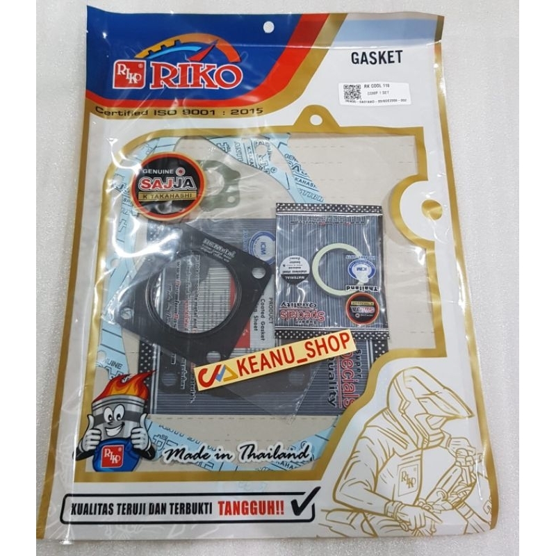 PAKING RK COOL FUL SET SUZUKI RK COOL GASKET PERPAK MESIN SUZUKI RK COOL ORISINIL RIKO
