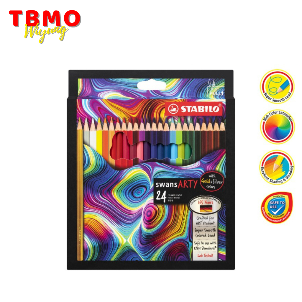 

Stabilo Pensil Warna Swans Arty 24 Warna 1520/24/0321