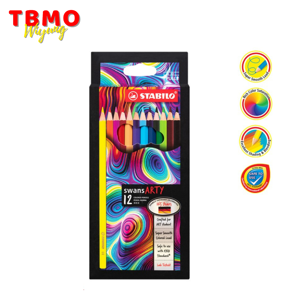 

Stabilo Pensil Warna Swans Arty 12 Warna 1520/12/0321