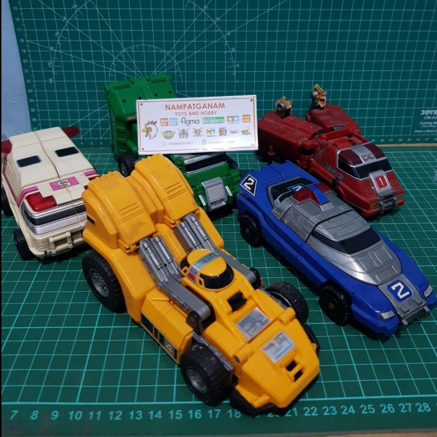 ORIGINAL BANDAI POWER RANGERS MEGAZORD VRV ROBO RESCUE CARRANGER TURBO