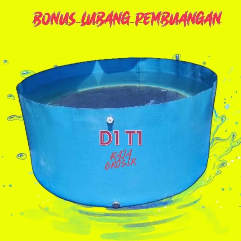 Terbaru Kolam Vet / Vat Terpal Bundar Tanpa Rangka Diameter 1 Meter Tinggi 1 Meter