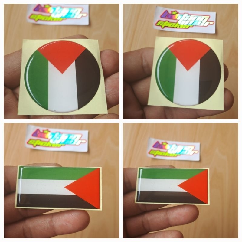 

STICKER STIKER TIMBUL BENDERA PALESTINA 3D