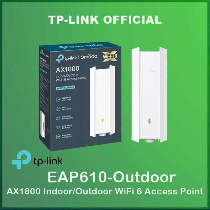 TP-Link EAP610-Outdoor AX1800 Indoor/Outdoor WiFi 6 Access Point
