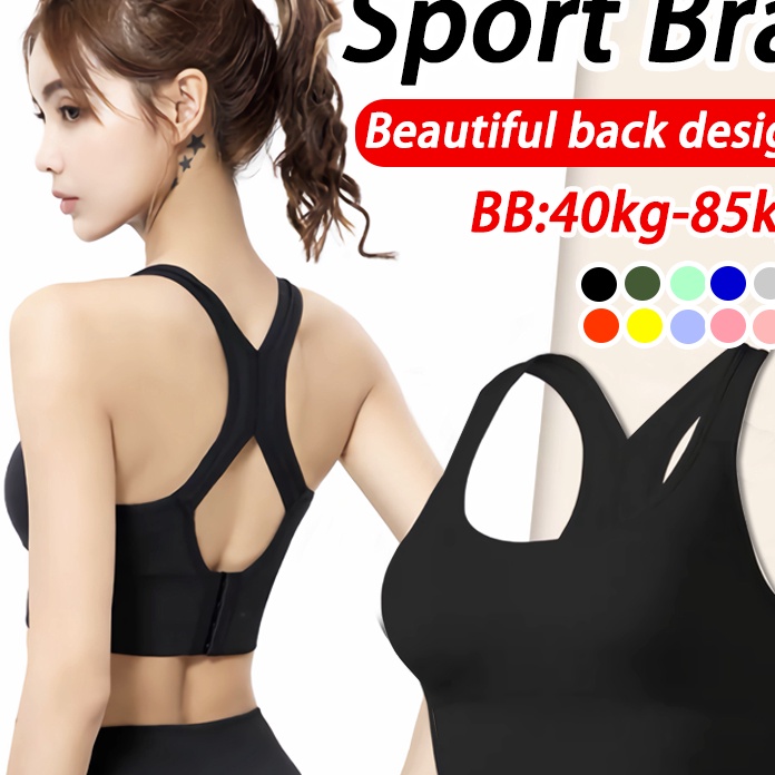Ready Stock.. Sport bra gym bh olahraga push up elastis wanita tanpa kawat wanita jumbo bh sport 202