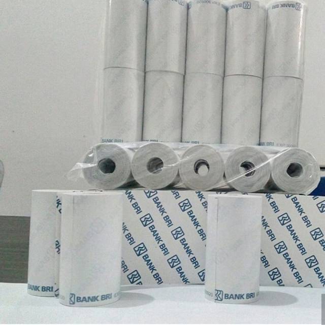 

KERTAS STRUK KASIR THERMAL 57X30 58X30 LOGO BANK BRI ATAS BAWAH UNTUK BRILINK EDC BRI LINK / PRINTER MINI BLUETOOTH 58MM