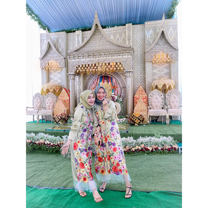 Preloved dress kondangan - sage green