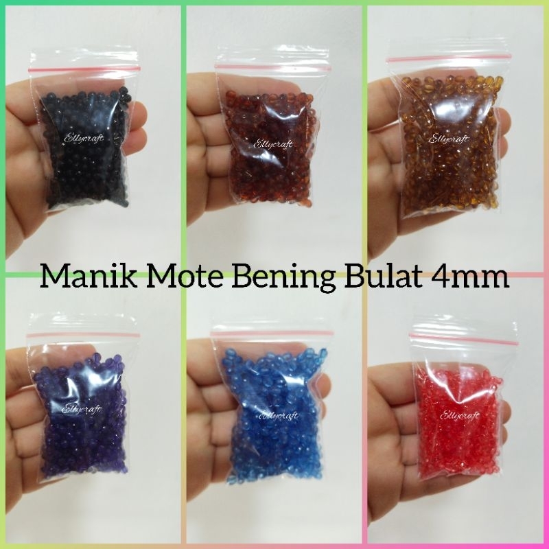 15gr Mote Manik Akralik Bulat Bening 4mm