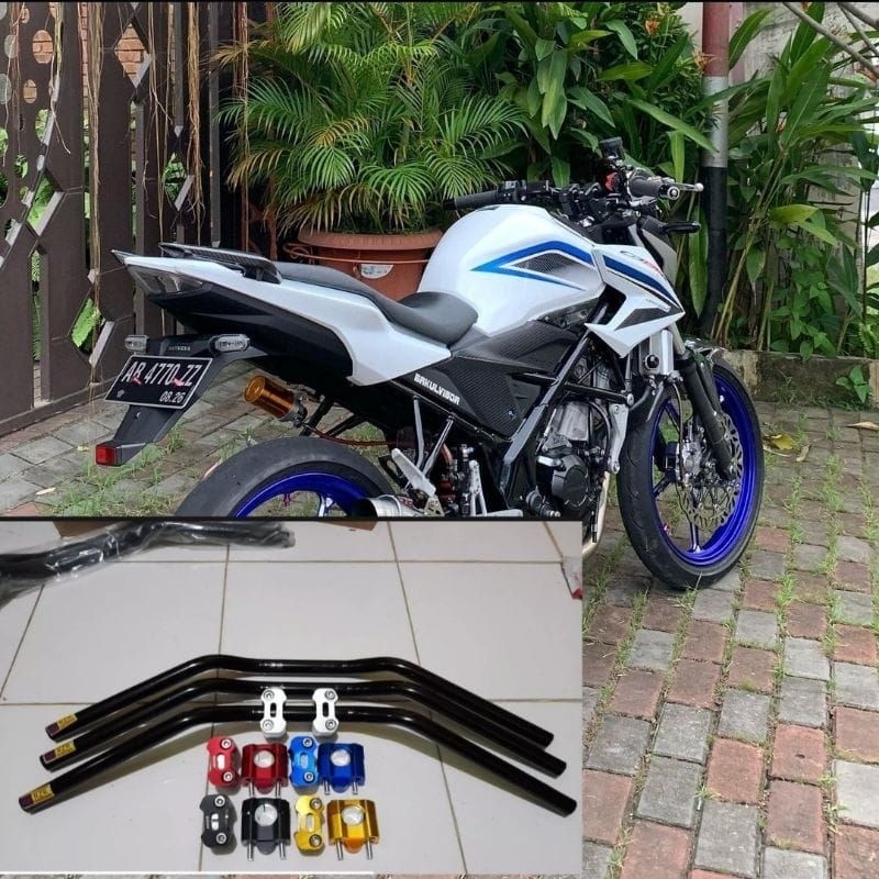 paket stang rzr plus raiser stang Honda cb150 e new raiser cnc