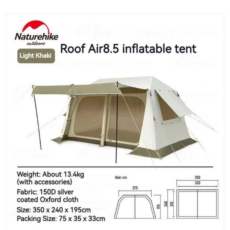TENDA RIDGE AIR 8.5 NATUREHIKE CNK2300ZP019