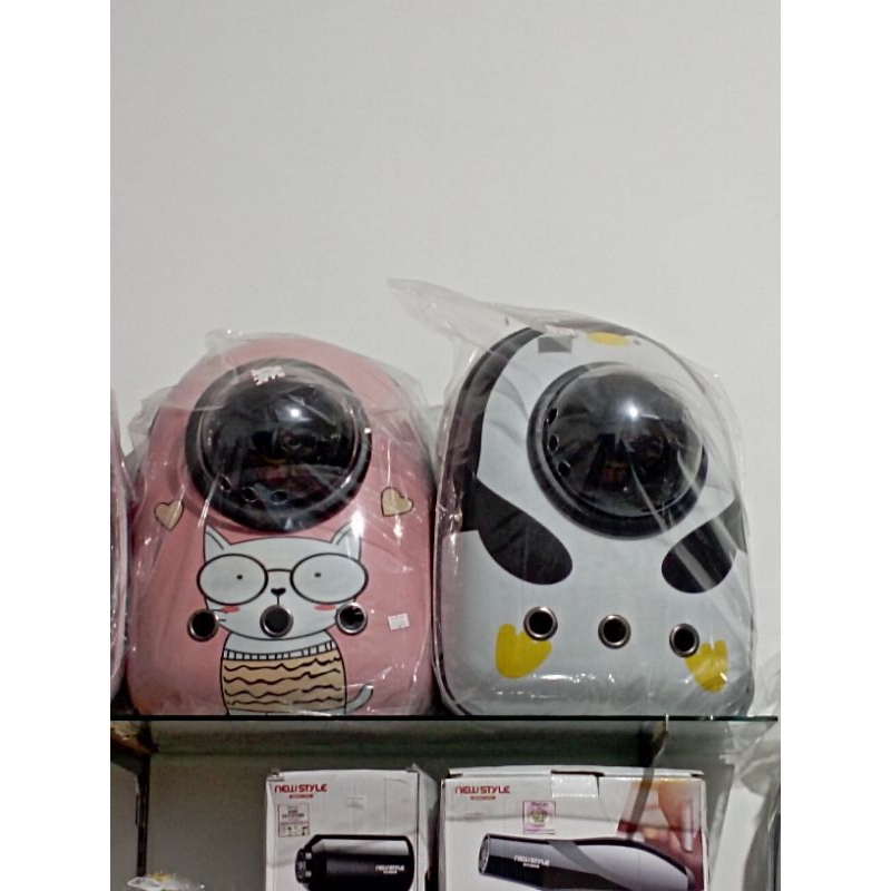 tas astronot dua tipe/ astronot motif/ tas kucing pet cargo