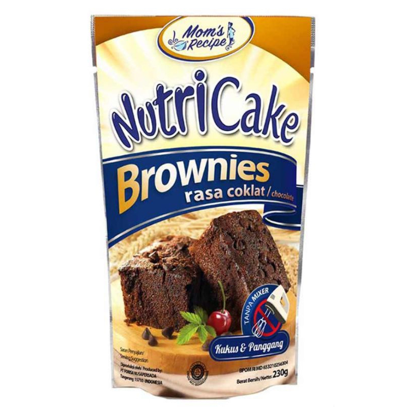 

Nutricake Brownies instant bubuk Cokelat 230 g mom's recipe