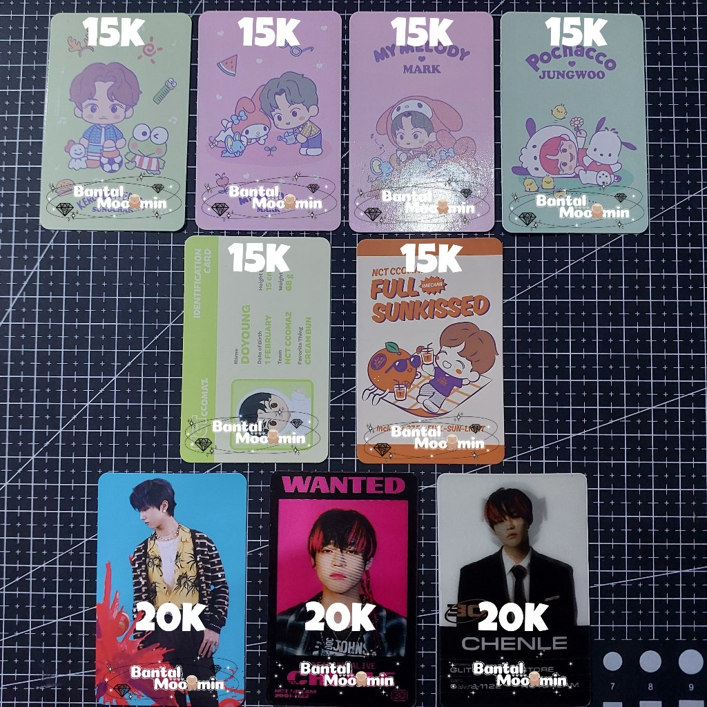 AAB PC PHOTOCARD KONSEP NCT SANRIO CCOMAZ AR CLIP CARD HOT SAUCE GLITCH MODE SCRATCH A B ORANGE RED 