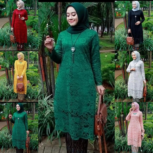 Promo Atasan Kebaya Modern Pesta Kondangan kebaya tunik warna HIJAU