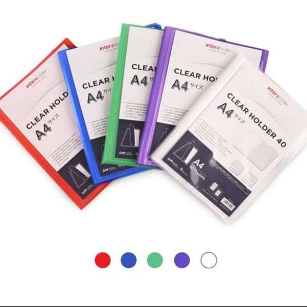 

Clear holder/dokumen keeper/display book A4 inter x folder 40 lembar