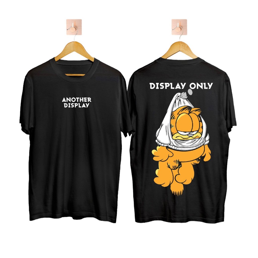 Baju Kaos Garfield Only Hitam (COD)/Baju Brand Lokal/Brand Lokal Baju/Others/Kaos Pria Dewasa/Baju B