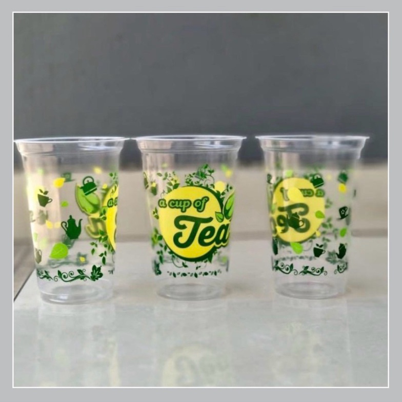 3.3 SALE cup es teh cup of tea 14 oz 16 oz starindo cup es teh poci motif