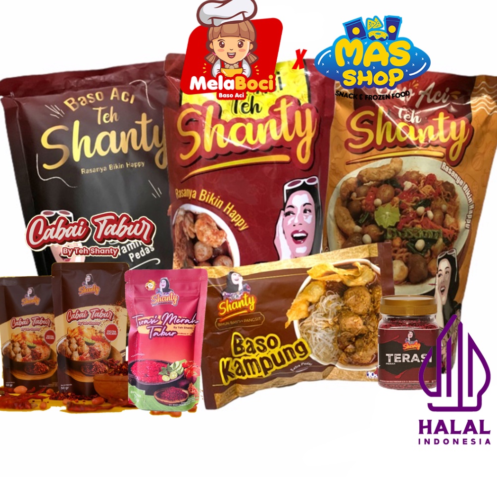 

BIG SALE Teh Shanty Baso Aci original boci yamin teh shanty Khas Garut Tulang Rangu Pedas all varian Baso kampung nyemek