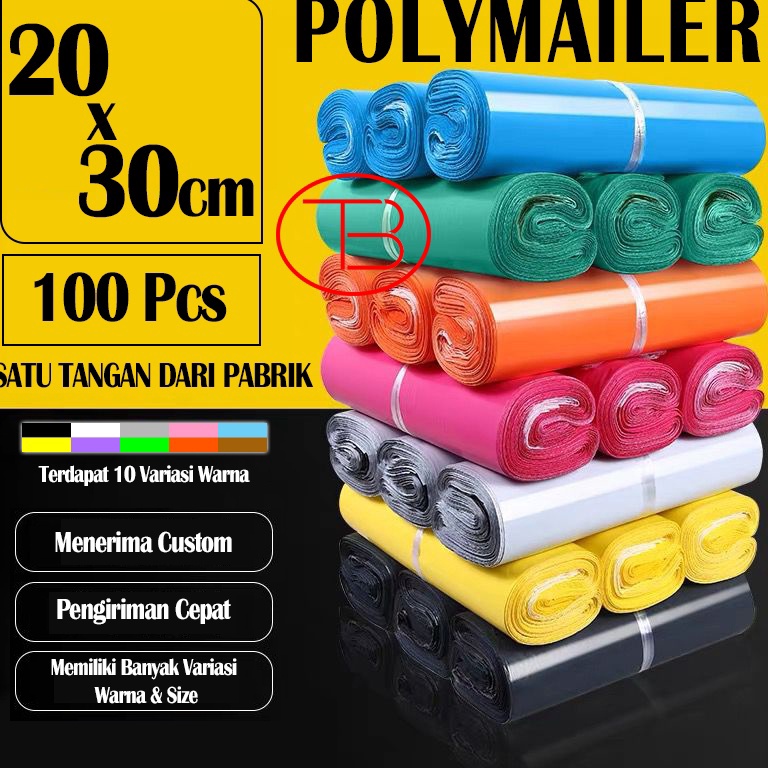 

4.4 HARGA GROSIR Polymailer Plastik 20X30CM Packing LDPE Hitam Glossy Isi 100PCS Grosir Termurah Lem Perekat Tidak Mudah Sobek