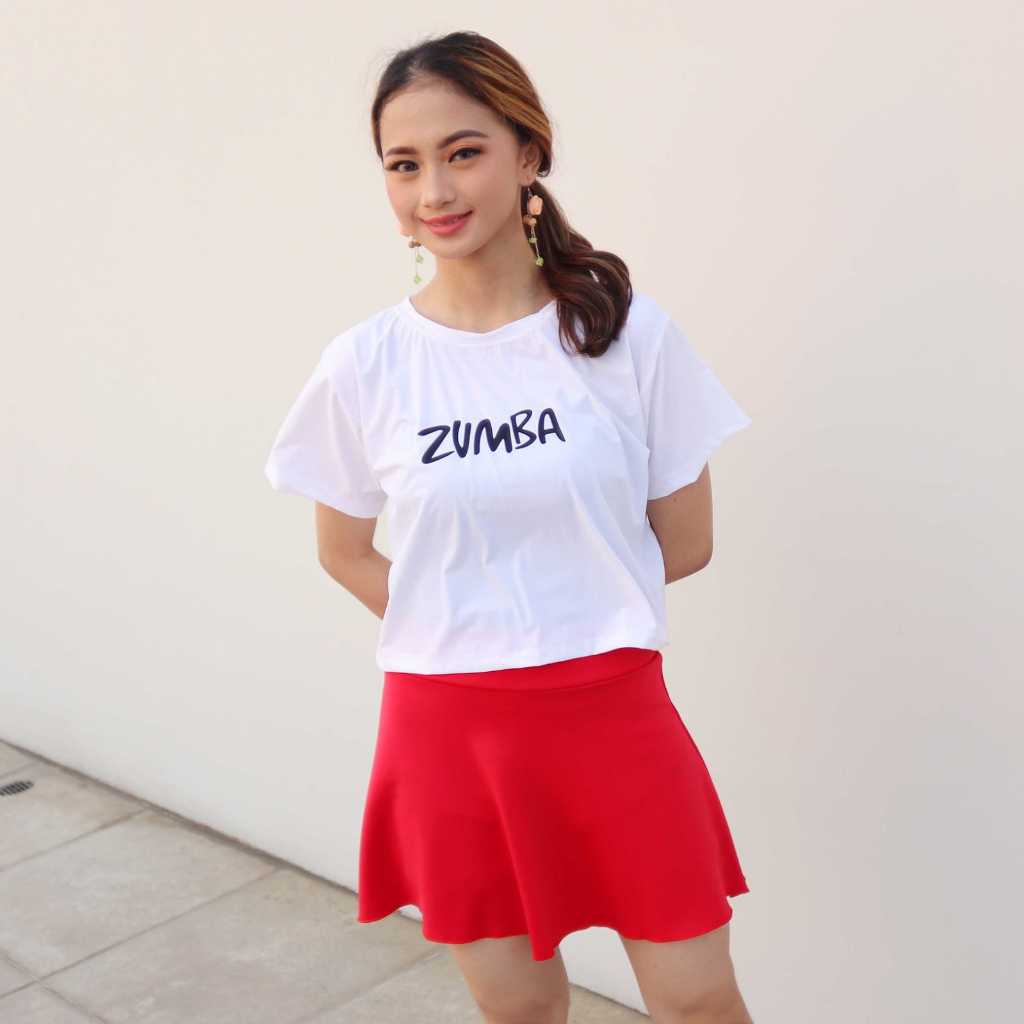 Atasan Kaos Crop Senam Zumba Warna / Crop Top Zumba / Crop Zumba / Crop Senam