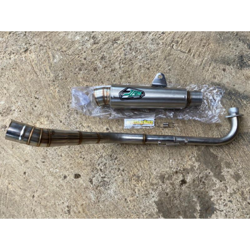 Knalpot JRM bebek 130 CC knalpot racing JRM full set leher tinggal pasang aja