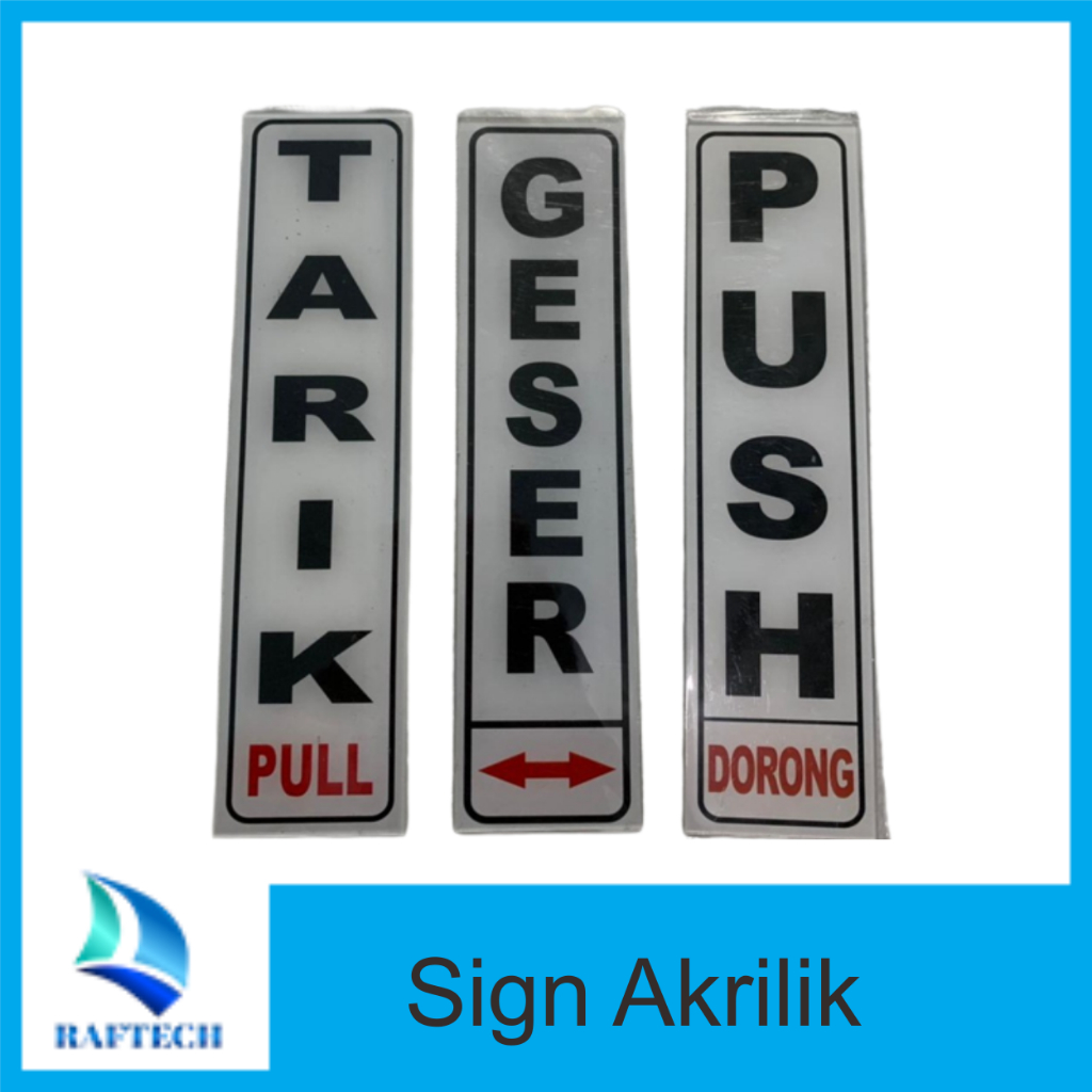 

Akrilik Sign Geser,Tarik,Dorong,Push,Pull Ukuran 5×20cm