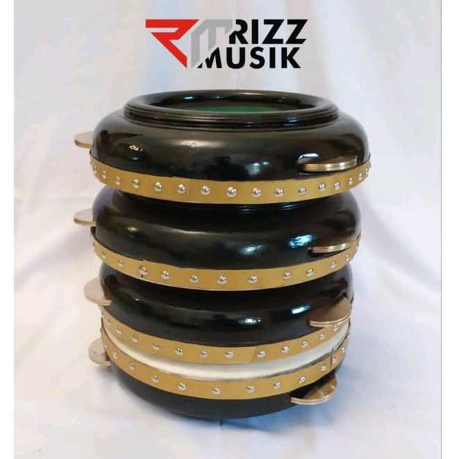 Rebana Hadroh Jepara 1 Set Isi 4 buah Bahan Kayu Mahoni