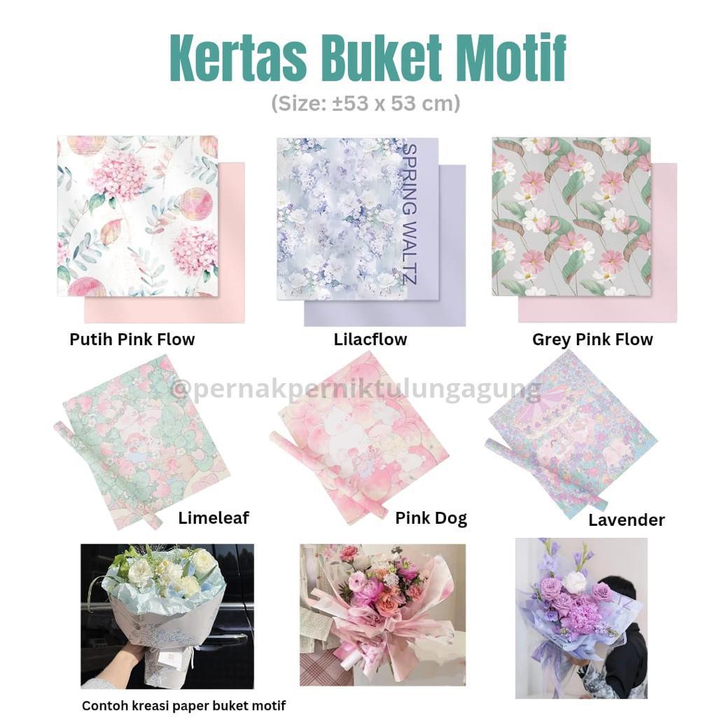 

Kertas Buket Motif-Floral Flower Wrapping Paper/Kertas Bunga Kado/Buket/Tebal